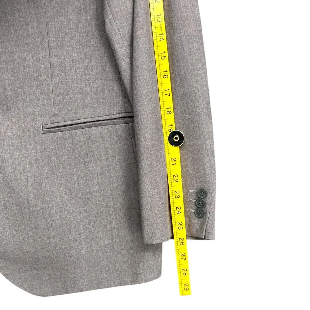 Hockerty Grey Bespoke Custom 2 Button Notched Lapel Blazer Jacket Mens 46‎
